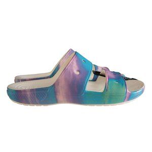 NEW Classic Crocs Solarized Tie Dye Sandals Mens Sz 12